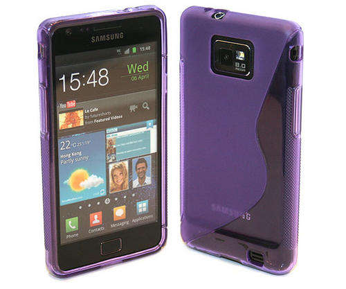 TPU S-Line Pouch for Samsung Galaxy S2 i9100 (Purple)