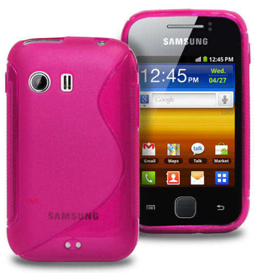 S-Line Pouch for Samsung Galaxy Y S5360 (Pink TPU) + Screen Protector
