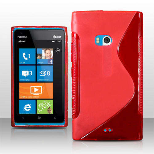 S Line Gel Case For Nokia Lumia 900 (Red)