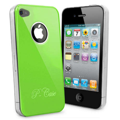 Hard Case Cover for Apple iPhone 4 4S + Screen Protector (Green)