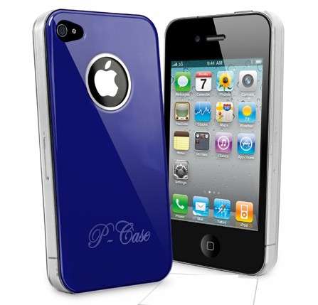 Hard Case for Apple iPhone 4 iPhone 4S + Screen Protector (Blue)