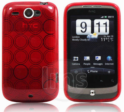 Hydro Gel Case Cover for HTC Wildfire S (Red)