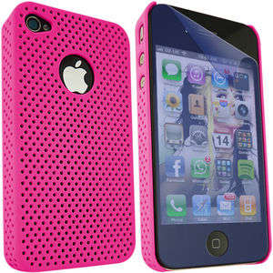 Hard Back Mesh Case Cover for Apple iPhone 4