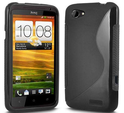 TPU S-Line Pouch for HTC One V (Black)