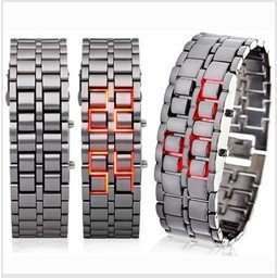 Faceless Digital Watch Red LED