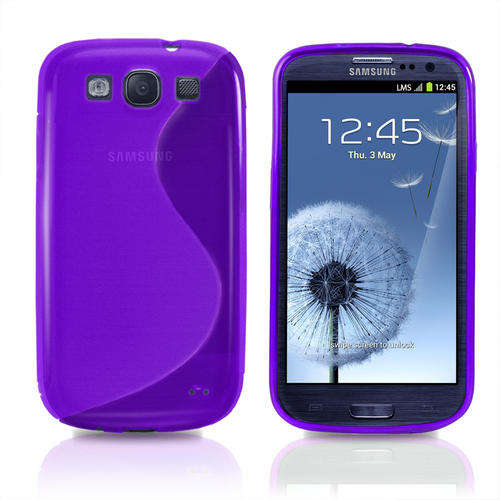 High Quality TPU S-Line Pouch for Samsung Galaxy S3 i9300 Galaxy S III (Purple)