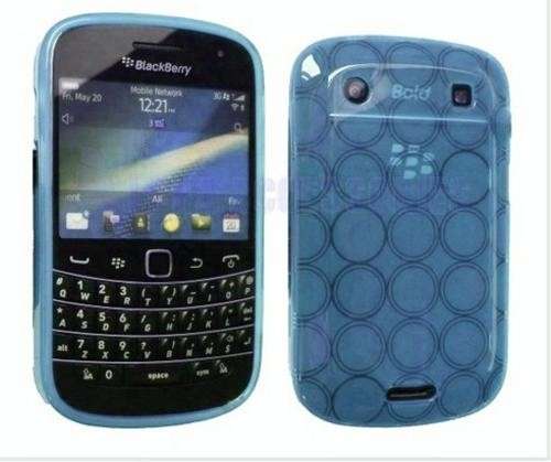Hydro Gel Back Case Cover for Blackberry Bold 9900 9930 (Blue)