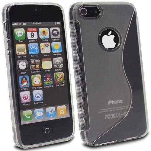 S-Line TPU Pouch Case Cover for Apple iPhone 5 (Clear) + Screen Protector
