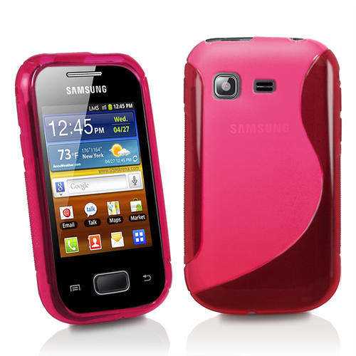 High Quality TPU S-Line Cover Pouch for Samsung Galaxy Pocket S5300 (Pink)