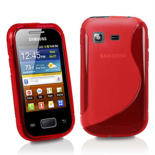 High Quality TPU S-Line Cover Pouch for Samsung Galaxy Pocket S5300 (Red)
