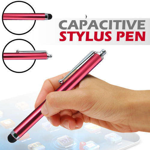 Capacitive Touch Screen Stylus for Tablets / iPads / iPhones / Touchscreen Devices - Red