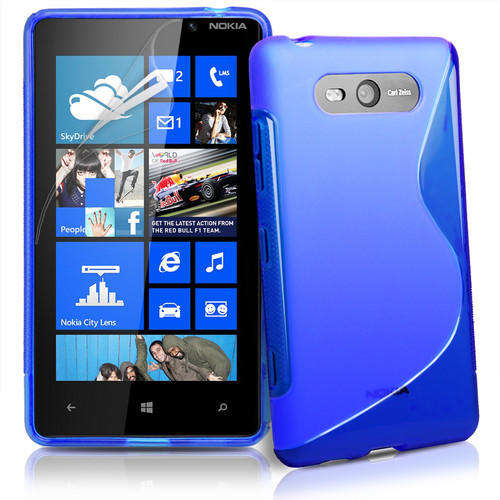 S-Line Gel Case For Nokia Lumia 820 (Blue)