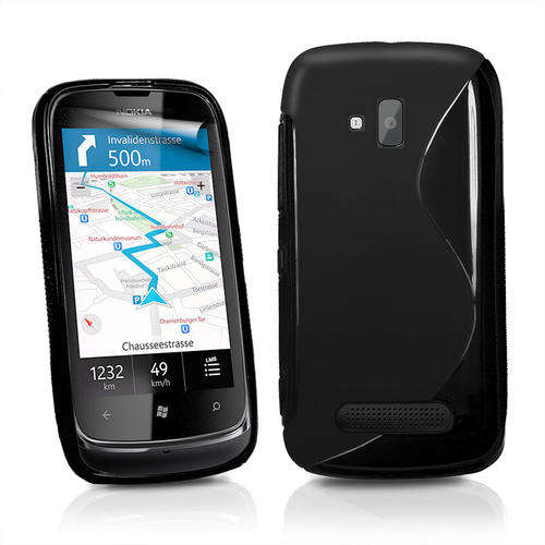S-Line Gel Case For Nokia Lumia 610 (Black) + Screen Protector