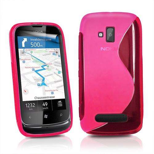 S-Line Gel Case For Nokia Lumia 610 (Pink) + Screen Protector