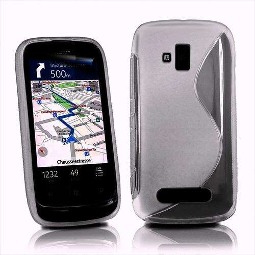S-Line Gel Case For Nokia Lumia 610 (Smoke) + Screen Protector