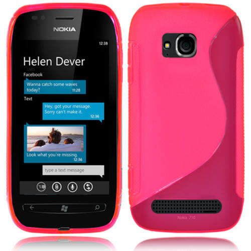 S-Line Gel Case For Nokia Lumia 710 (Pink) + Screen Protector