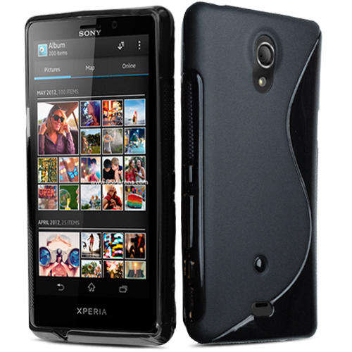 S-Line Case Cover Pouch for Sony Xperia T LT30P (Black)