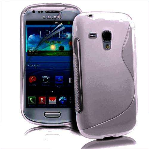 High Quality S-Line Gel Cover for Samsung Galaxy S3 Mini i8190 SIII Mini (Smoke) + Screen Protector