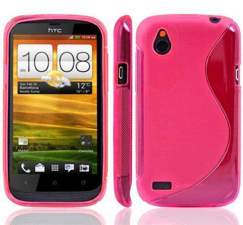 S-Line Gel Case Cover for HTC Desire X T328E / Desire V T328W (Pink)
