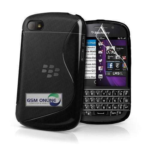 S-Line Gel Case Cover for Blackberry Q10 (Black)