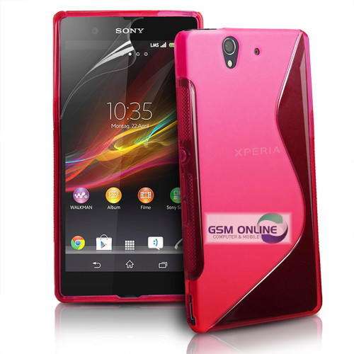 S-Line Case Cover Pouch for Sony Xperia Z (Pink) + Screen Protector