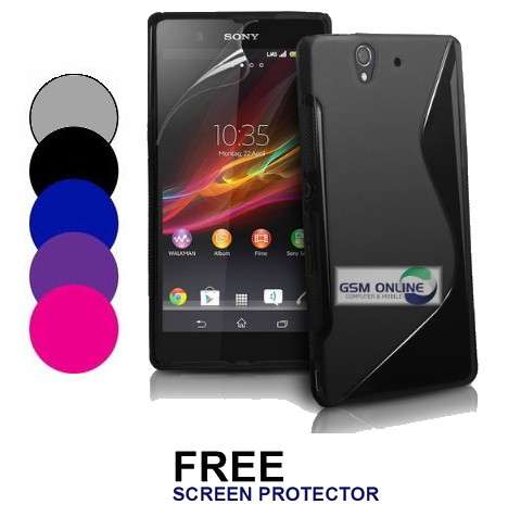 S-Line Case Cover Pouch for Sony Xperia Z + Screen Protector