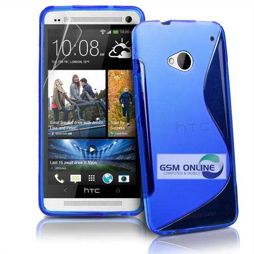 S-Line Case Cover Pouch for HTC One (Blue) + Screen Protector