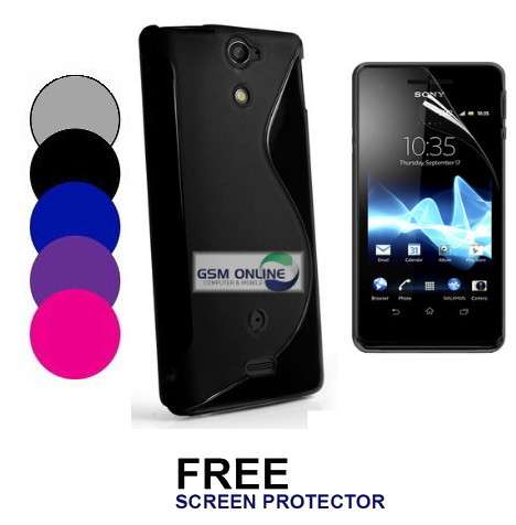 S-Line Case Cover Pouch for Sony Xperia V Lt25i + Screen Protector