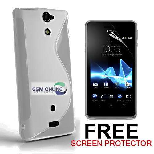 S-Line Case Cover for Sony Xperia V Lt25i (Smoke) + Screen Protector