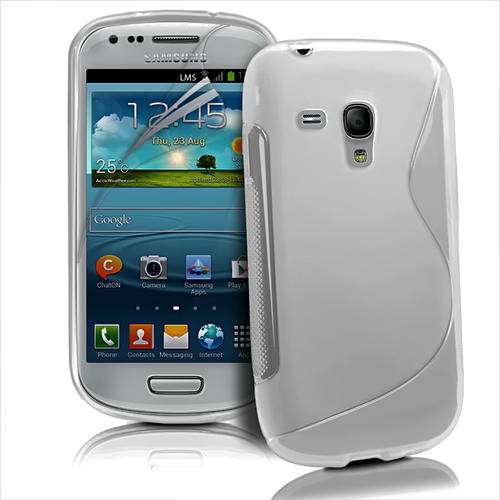 High Quality S-Line Gel Cover for Samsung Galaxy S3 Mini i8190 SIII Mini (Smoke) + Screen Protector