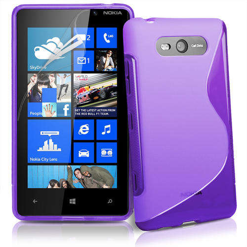S-Line Gel Case For Nokia Lumia 820 (Purple)