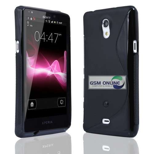 S-Line Case Cover Pouch for Sony Xperia T LT30P (Black)