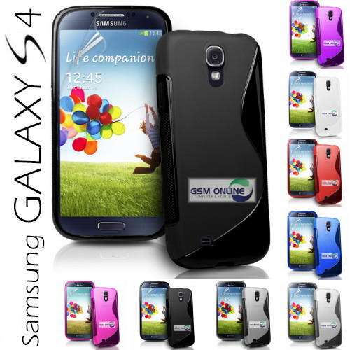 S-Line Gel Case Cover for Samsung Galaxy S4 i9500 + Screen Protector