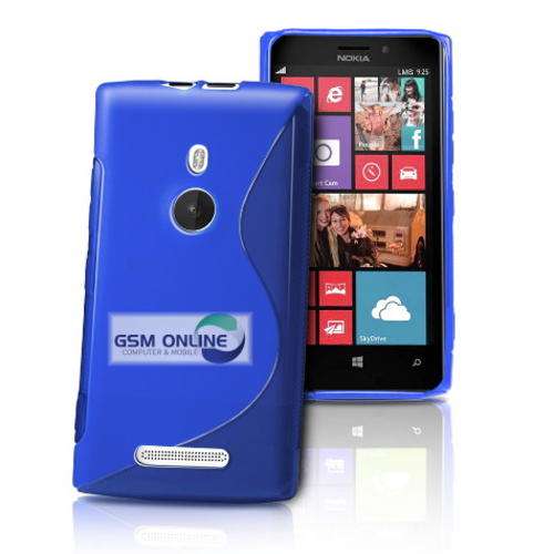 S-Line Gel Case For Nokia Lumia 925 (Blue) + Screen Protector - Cheap shipping