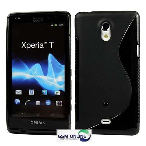 S-Line Case Cover for Sony Xperia T LT30P (Black)