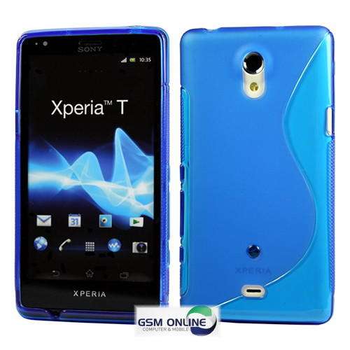 S-Line Case Cover for Sony Xperia T LT30P (Blue)