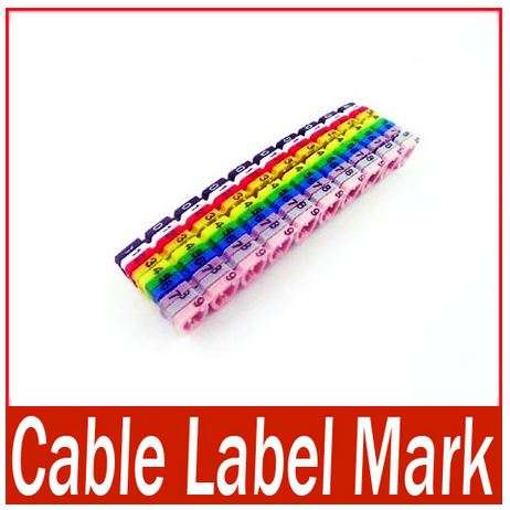 RJ45/11/12 Color Numeric Cable Label Markers 100pcs