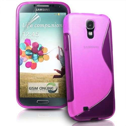 Gel Cover for Samsung Galaxy S4 i9500 (Pink) + Screen Protector - Cheap Shipping