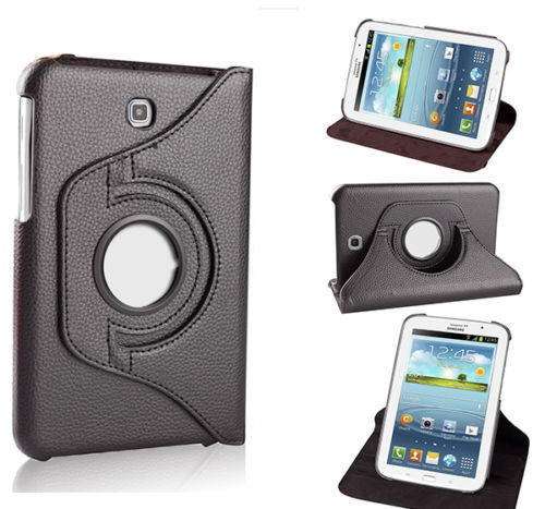 360 Degree Rotating Case For Samsung Galaxy Tab 3 7.0 P3200 Black