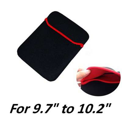 Neoprene Sleeve for 9.7" to 10.2" Tablets Black & Red