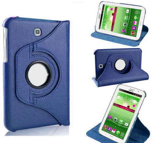 360 Degree Rotating Case For Samsung Galaxy Tab 3 7.0 P3200 Blue