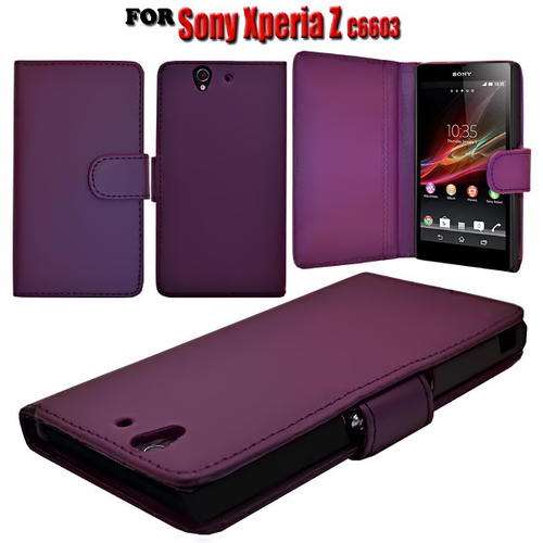 Book Type Flip Case for Sony Xperia Z - Cheap shipping