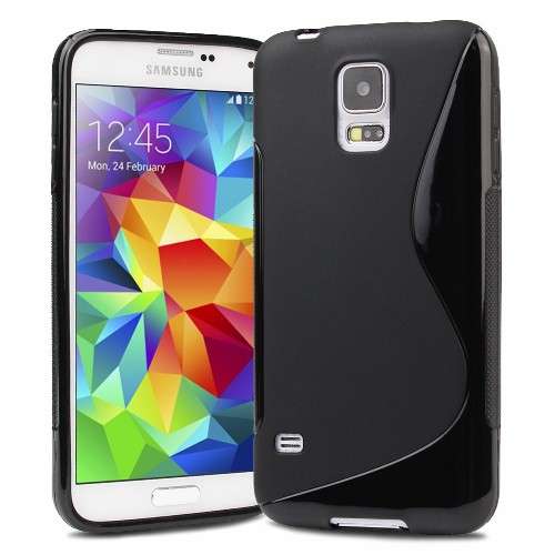 Samsung Galaxy S5 i9600 Cover (Black) + Screen Protector