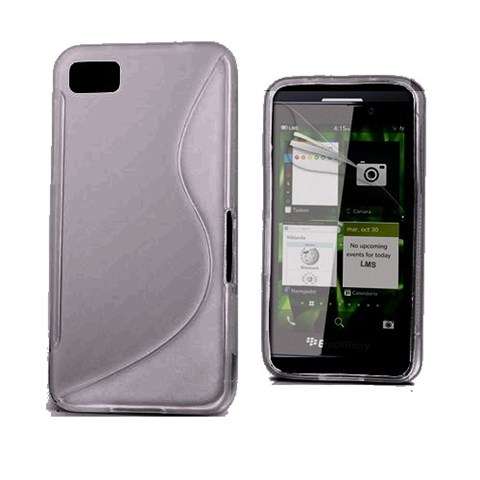 Gel Cover for Blackberry Z10 (Smoke) + Screen Protector