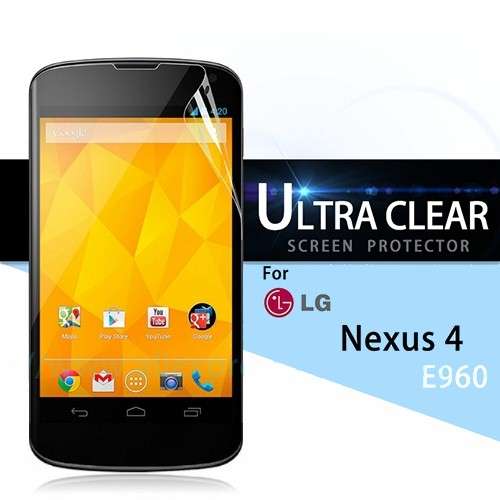 2 Pack LCD Screen Protector for LG Nexus 4 E960 (Clear) - Cheap Shipping