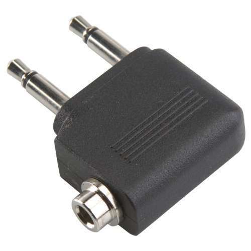 Aeroplane Headphone Plug 3.5MM Stereo 2 x Male to Female - Cheap shipping