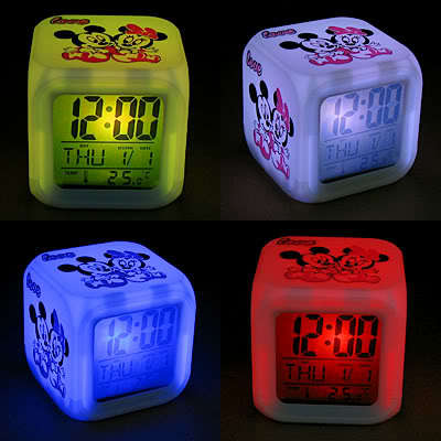Mickey Digital Alarm Clock - 7 Colours