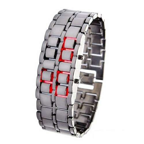 Red LED Digital Watch Lava Style