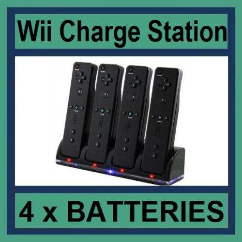Wii Charging Dock + 4 x 2800mAh Batteries