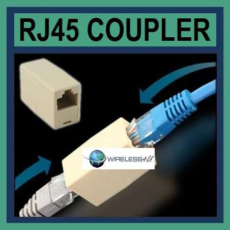 RJ45 Coupler Connector (Connect 2 x RJ45 Cat 5 Network Cables)